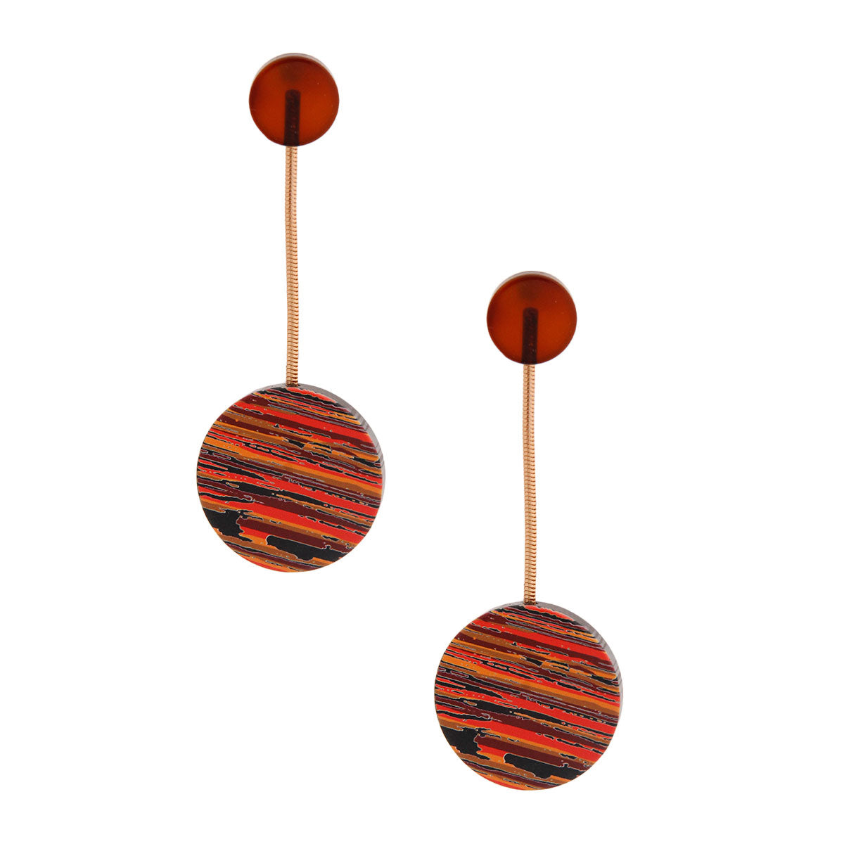 Gold Setting Sun Drop Earrings