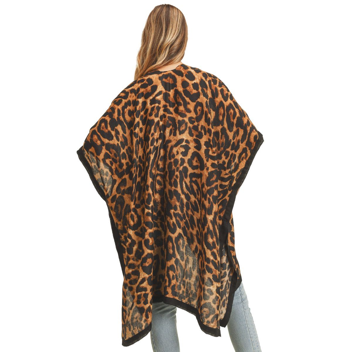 Brown Leopard Lightweight Kimono