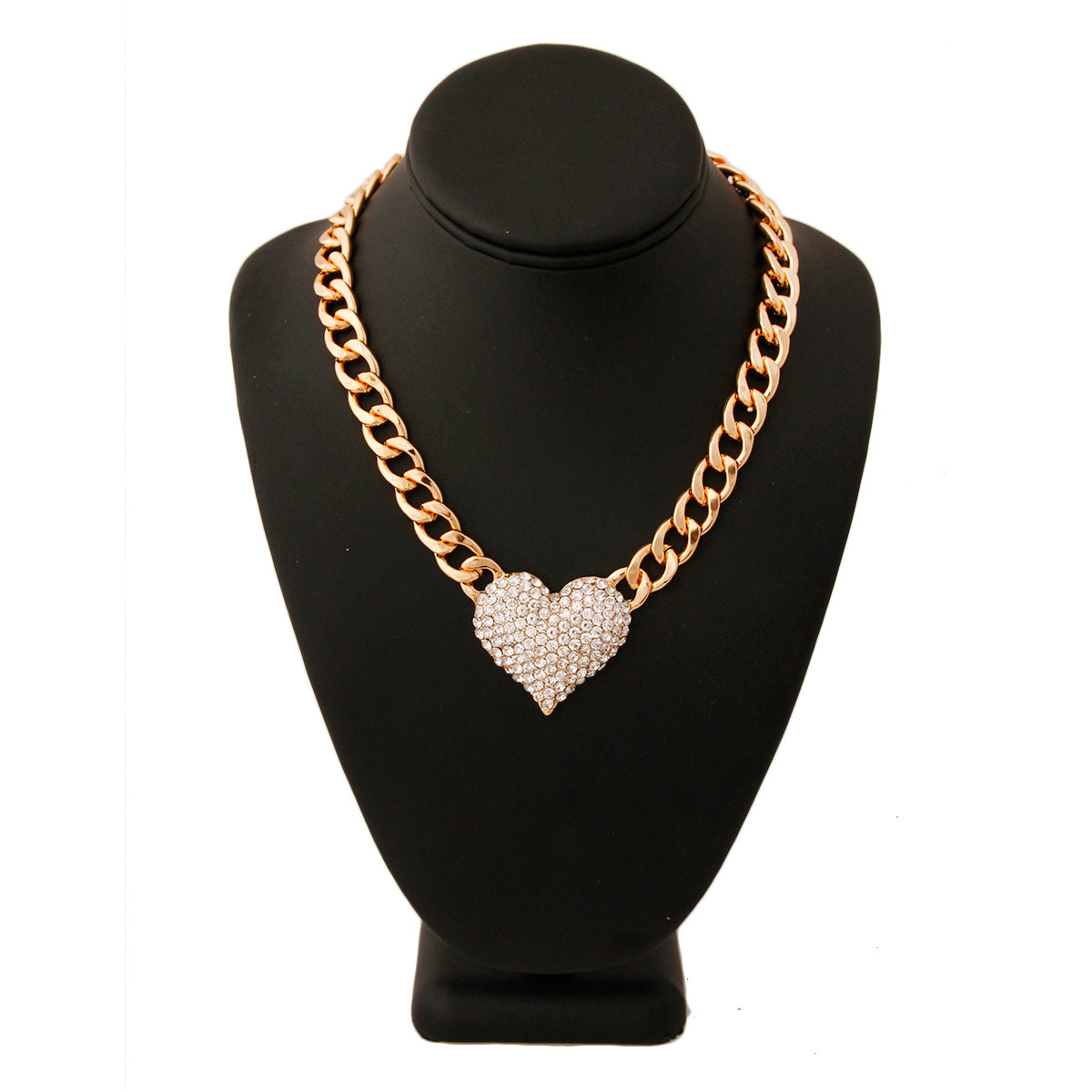 Rhinestone Heart Necklace