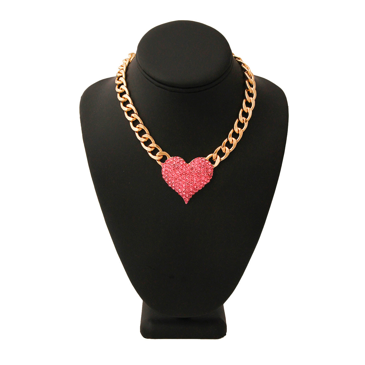 Rhinestone Heart Necklace