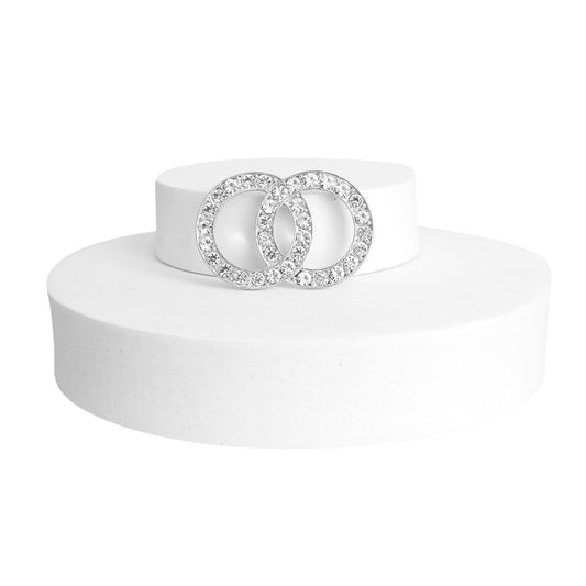 Silver Designer Infinity Brooch