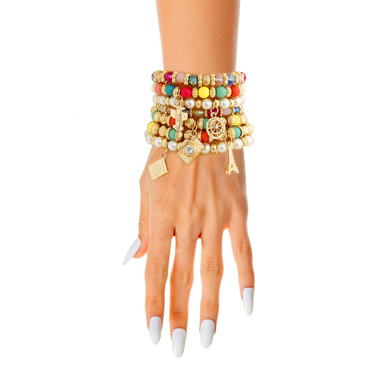 Rainbow 7 Strand Travel Bracelets