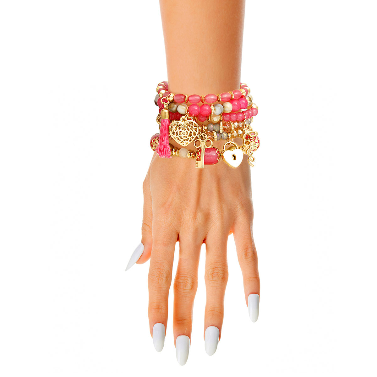 Pink Love Charm Bracelets