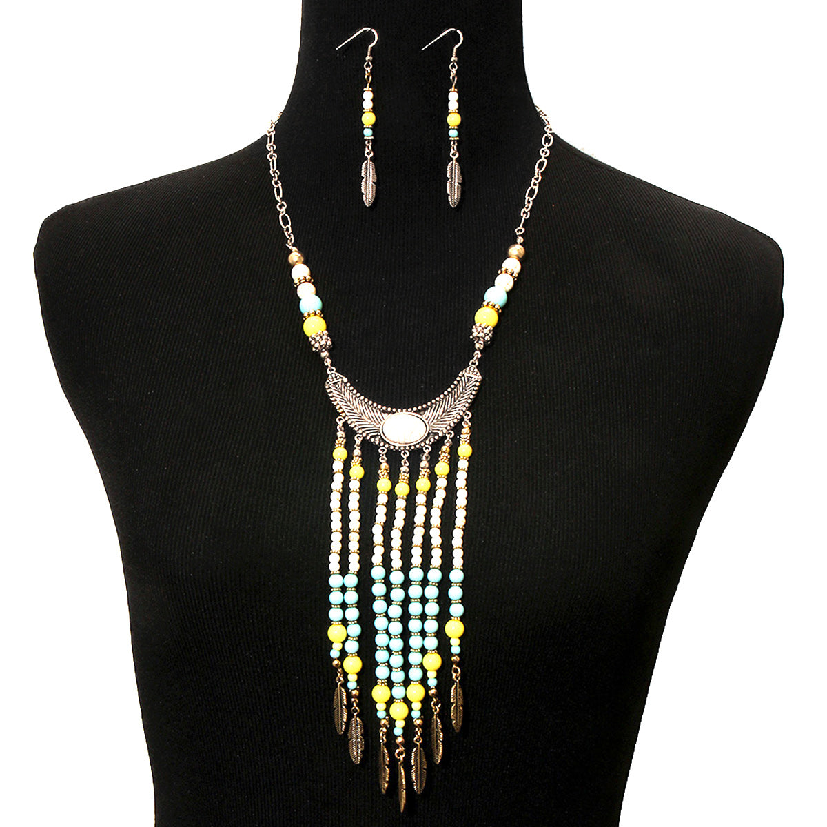 Bead Drop Necklace Set