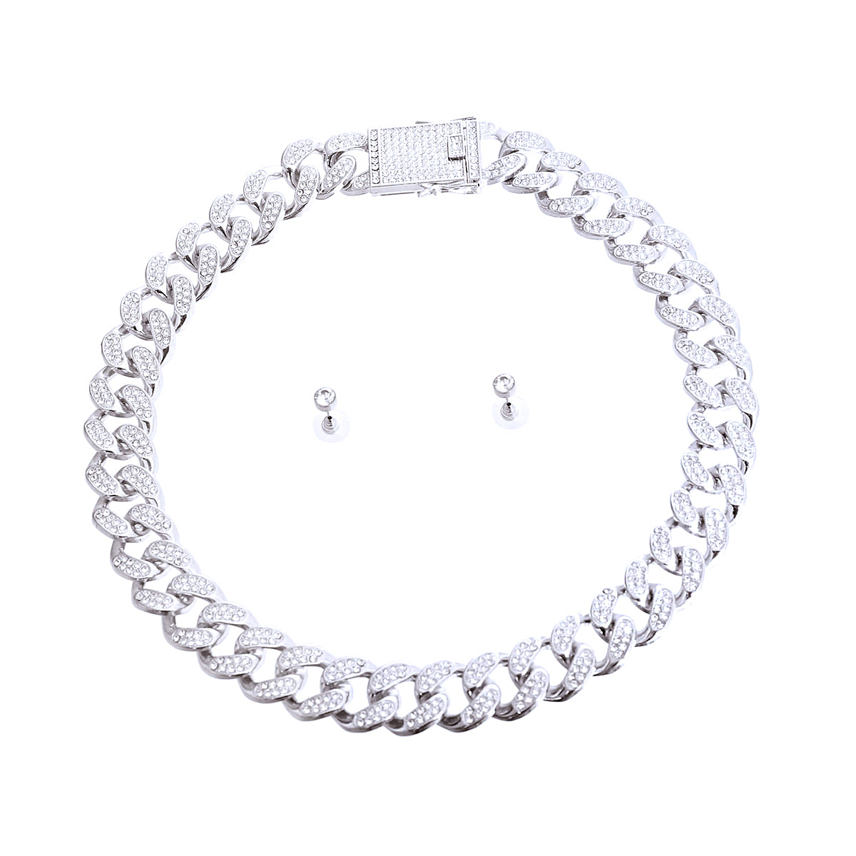 Silver Heavy Locked Cuban Chain