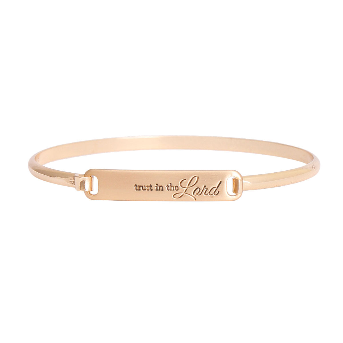 Trust in the Lord Gold Hook Bangle