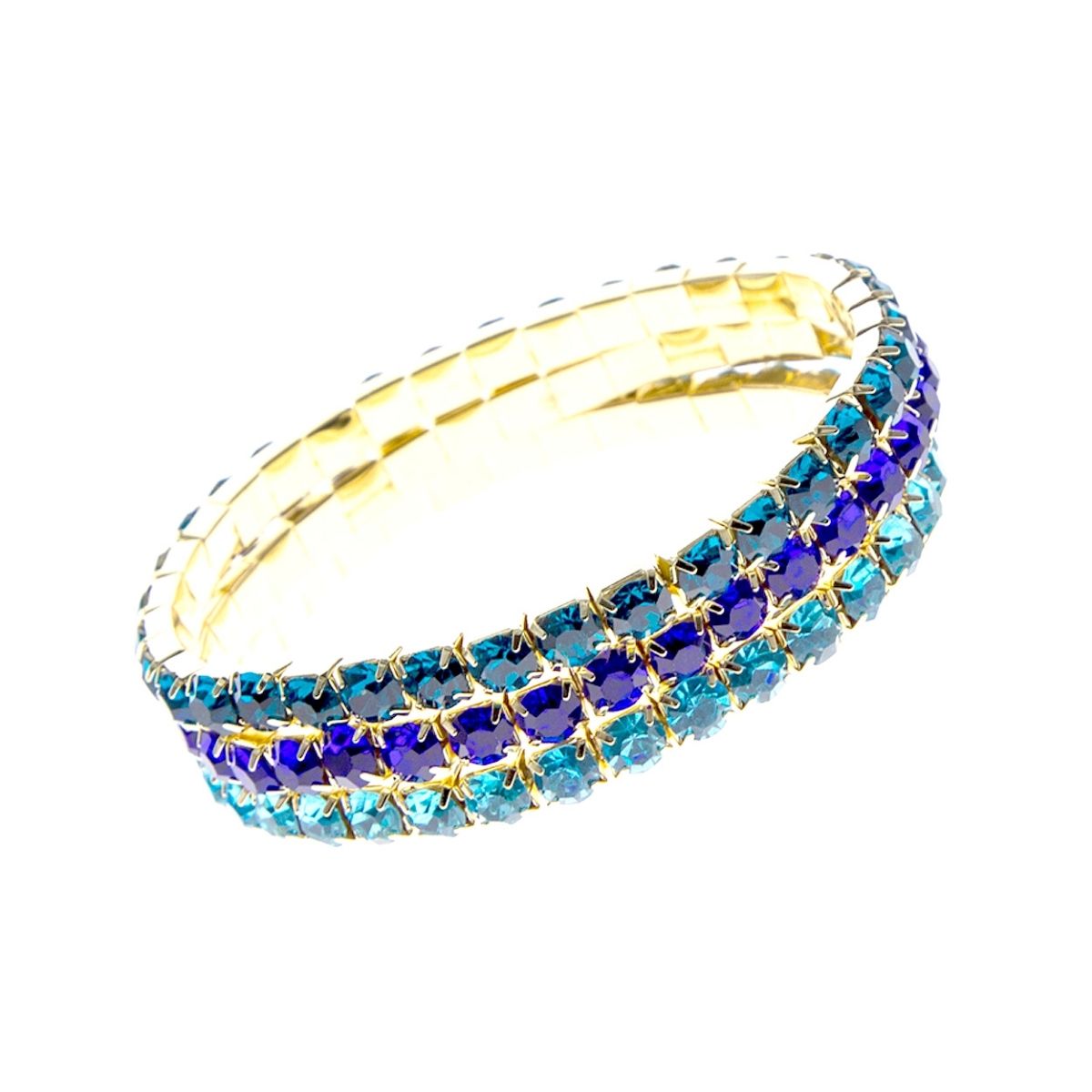 Multi Blue 5mm 3 Strand Bracelets