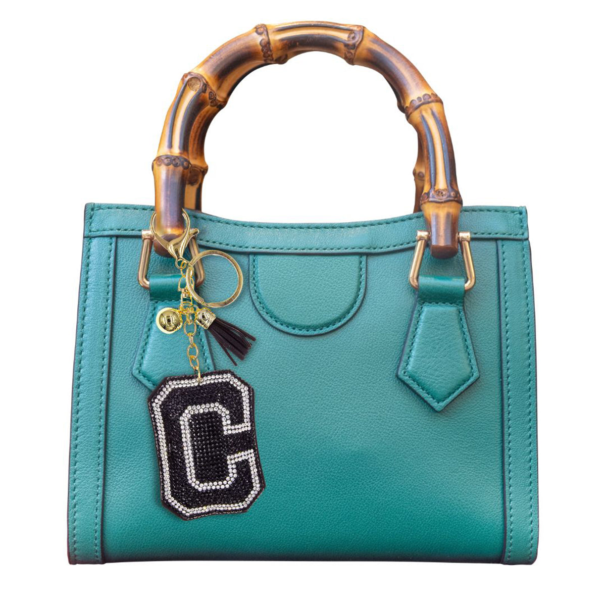 C Black Keychain Bag Charm