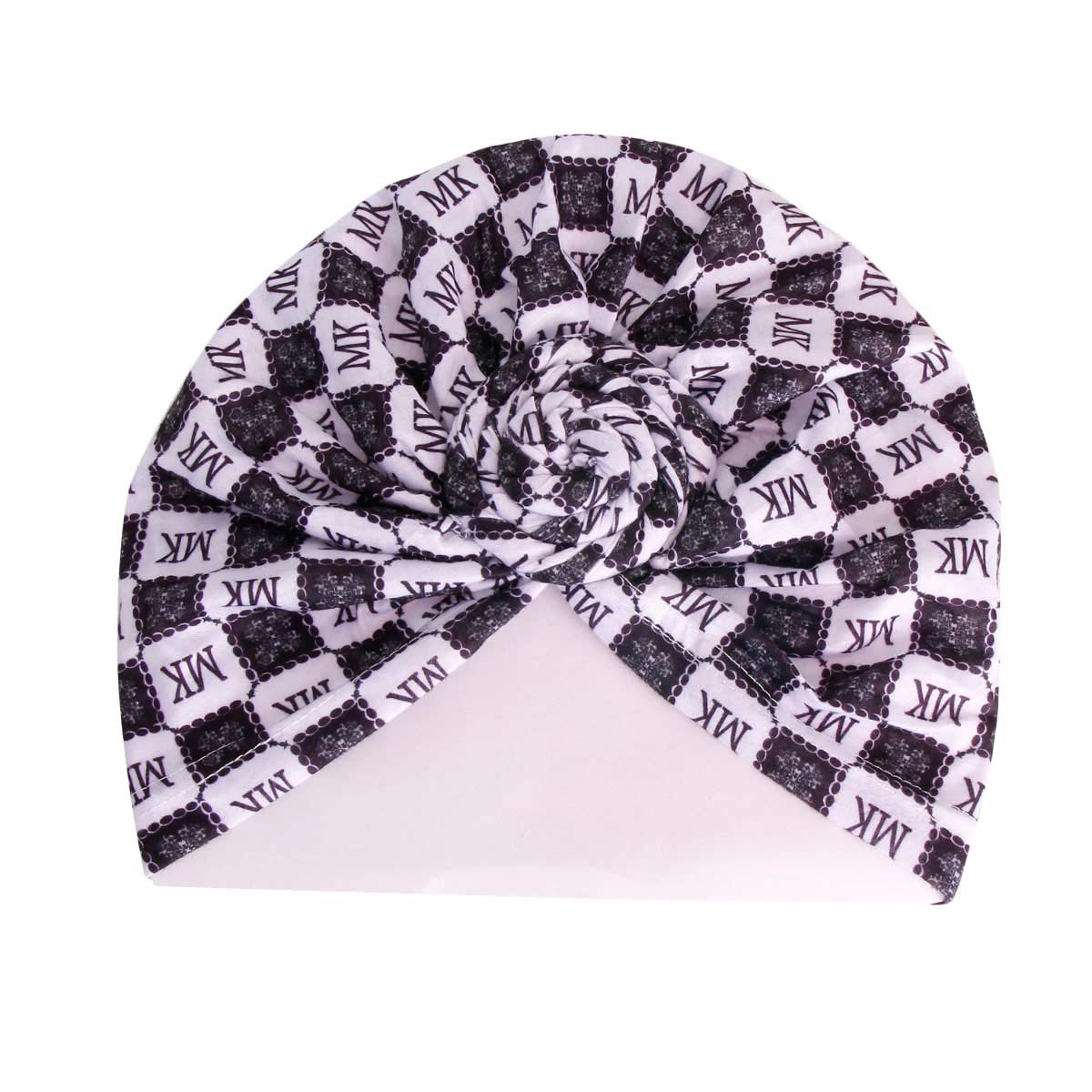 White MK Twist Knot Turban