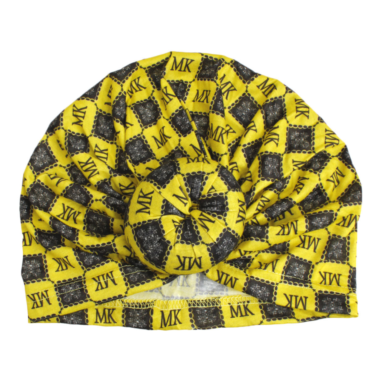 Yellow MK Donut Knot Turban