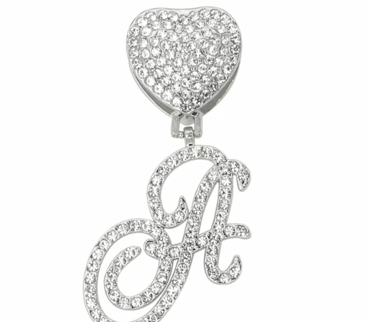 Monogram Princess Heart  Necklace