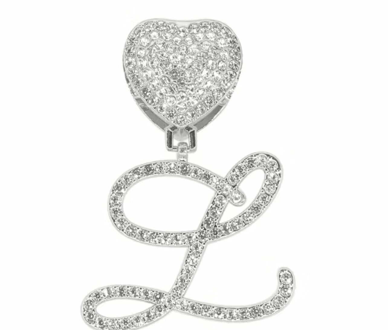 Monogram Princess Heart  Necklace