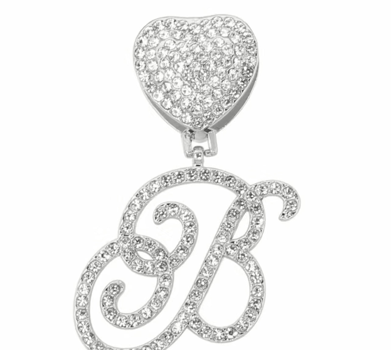 Monogram Princess Heart  Necklace