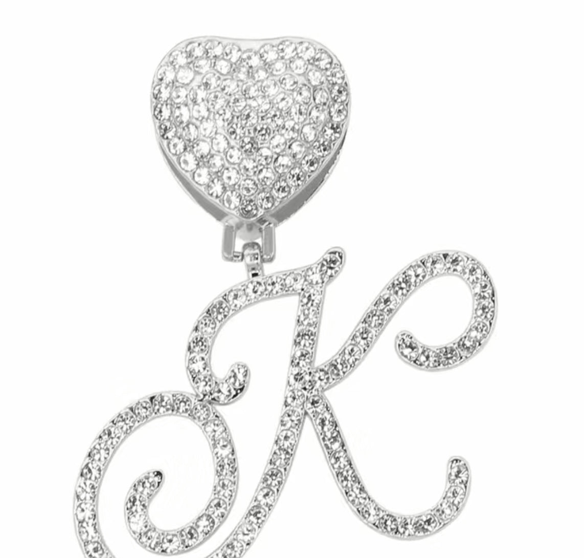 Monogram Princess Heart  Necklace