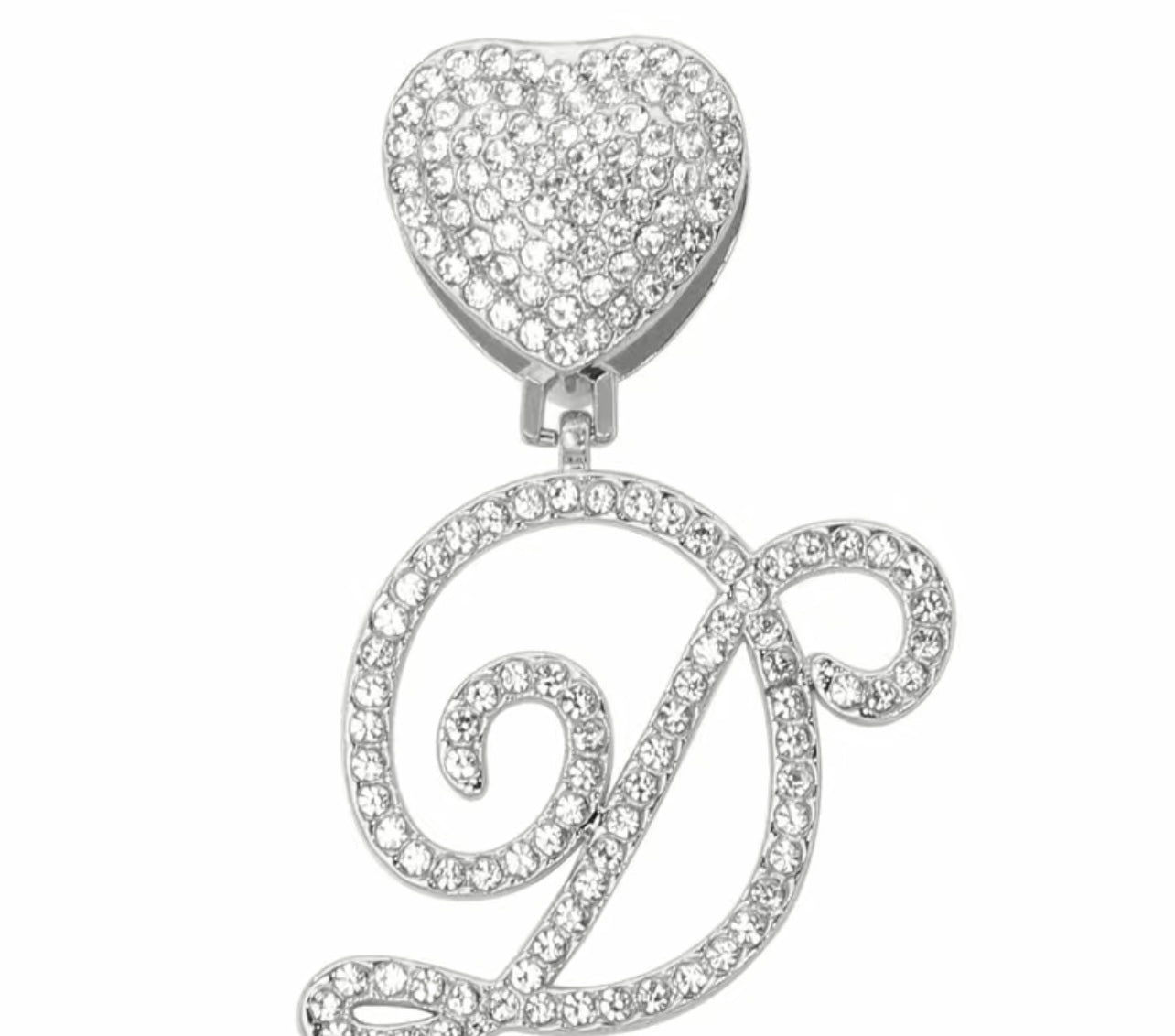 Monogram Princess Heart  Necklace