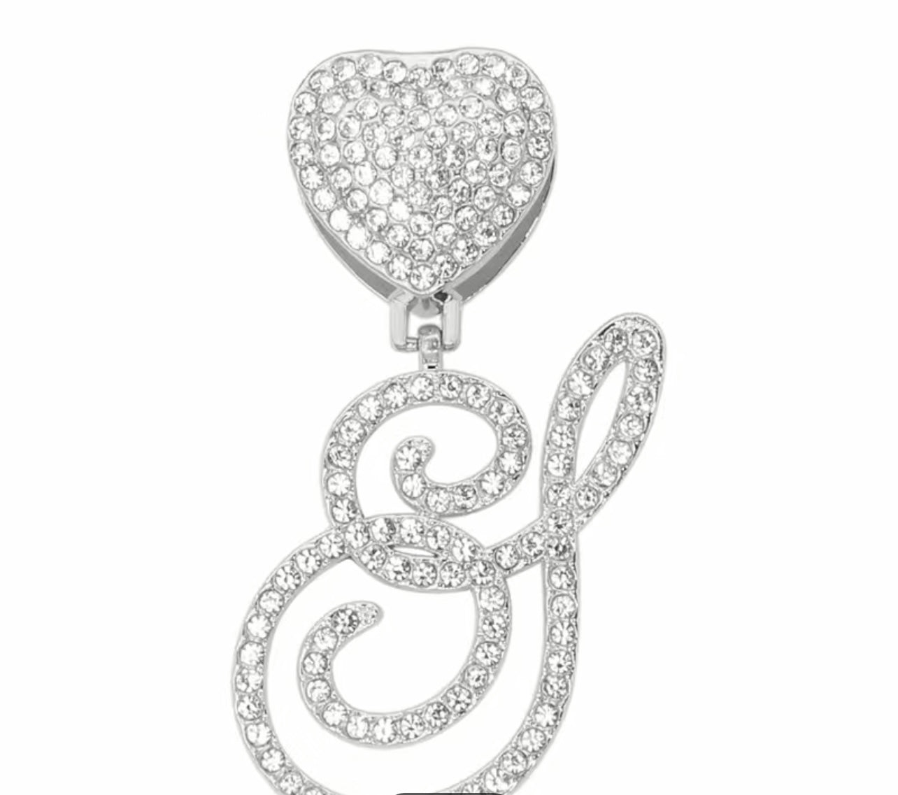 Monogram Princess Heart  Necklace