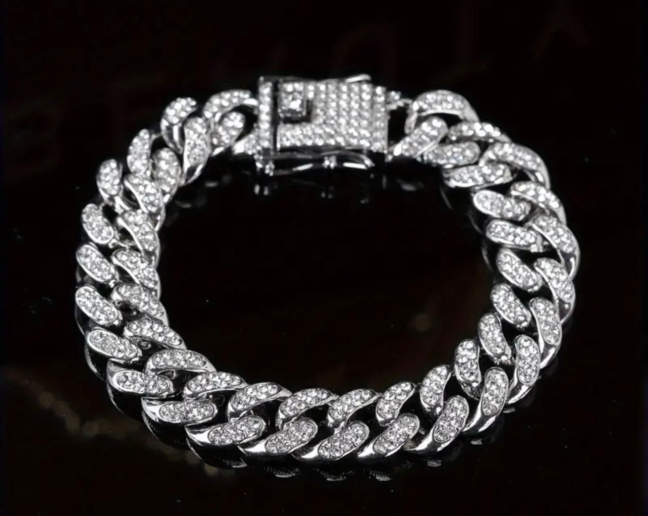 1pc Luxurious Unisex Full Rhinestone Bracelet