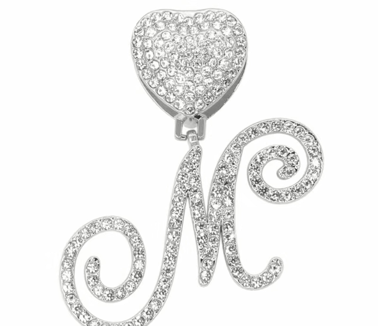 Monogram Princess Heart  Necklace