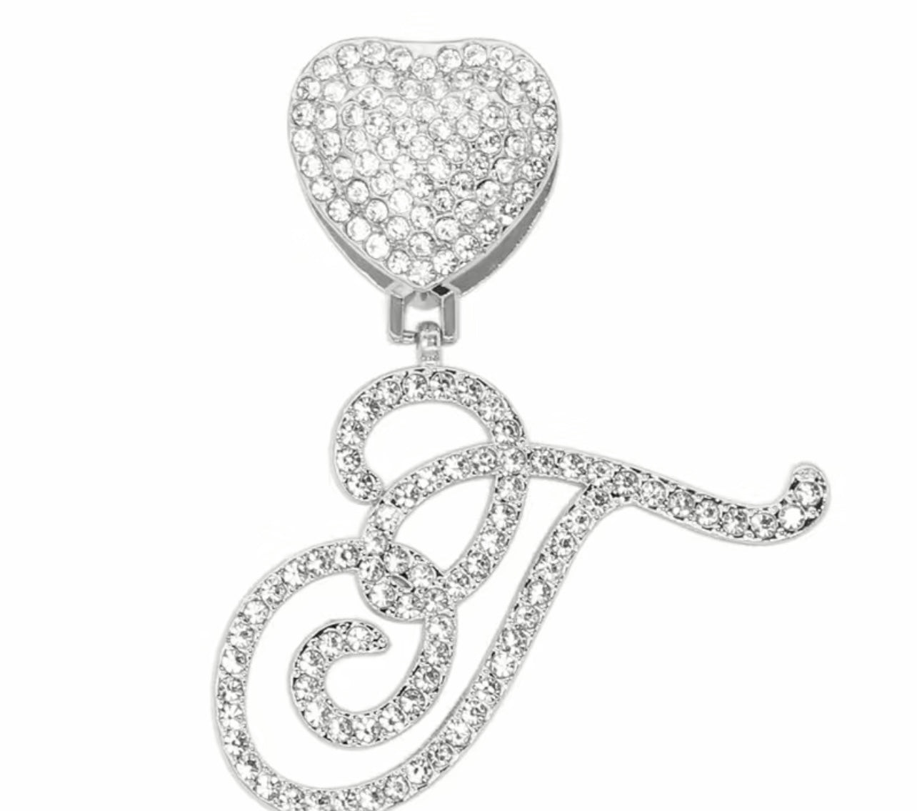 Monogram Princess Heart  Necklace