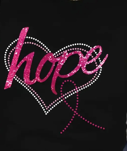 Women's Hope Heart Print T-Shirt