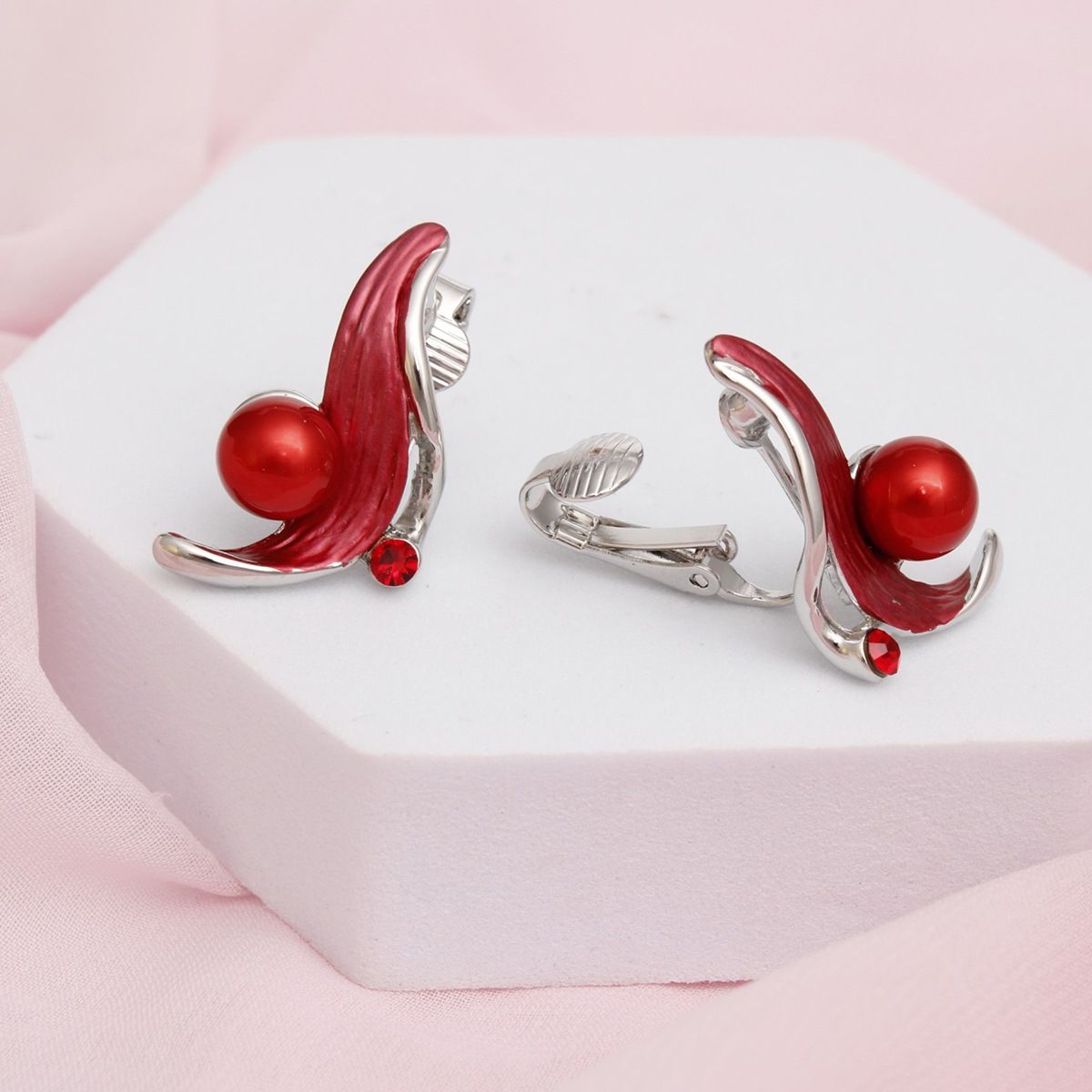 Collar Elegant Refined Red Pearl DST Necklace