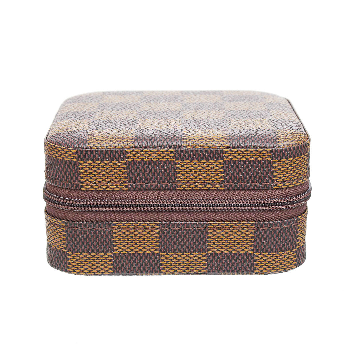 Brown Travel Square Jewelry Box Organizer Women