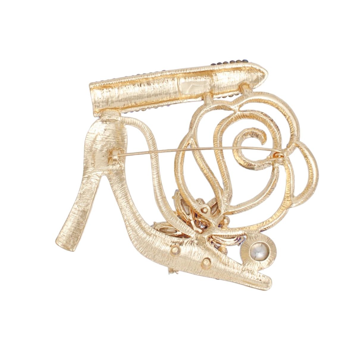 SGRHO Luminous Lipstick High Heel Blue Brooch