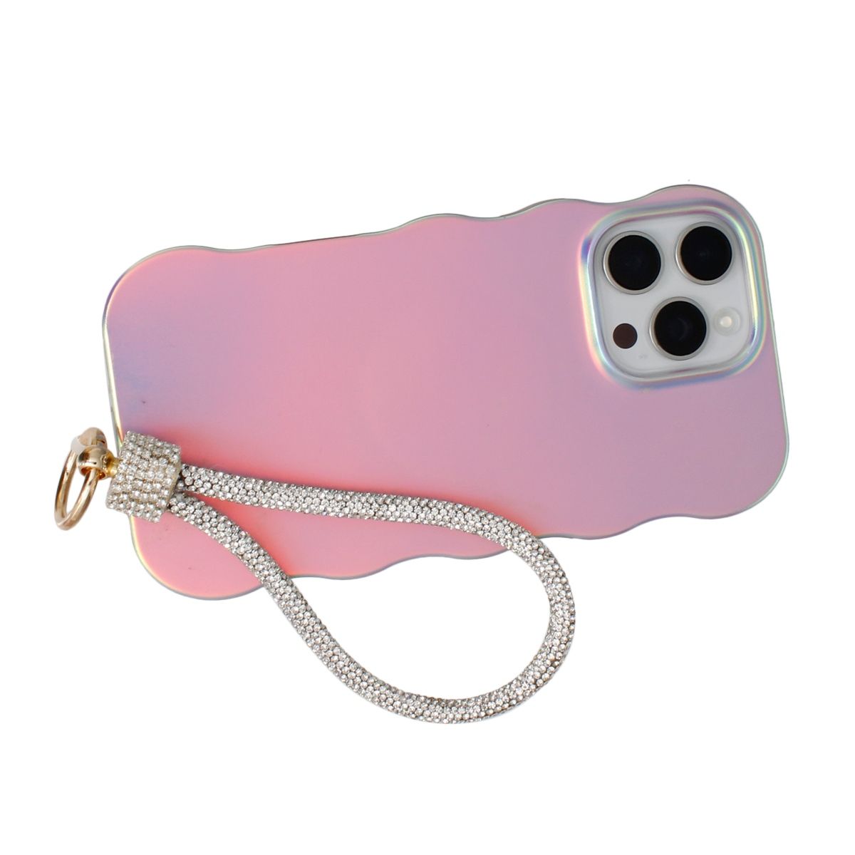 Rhinestone Phone Wrist Strap Clear Bling Accessory