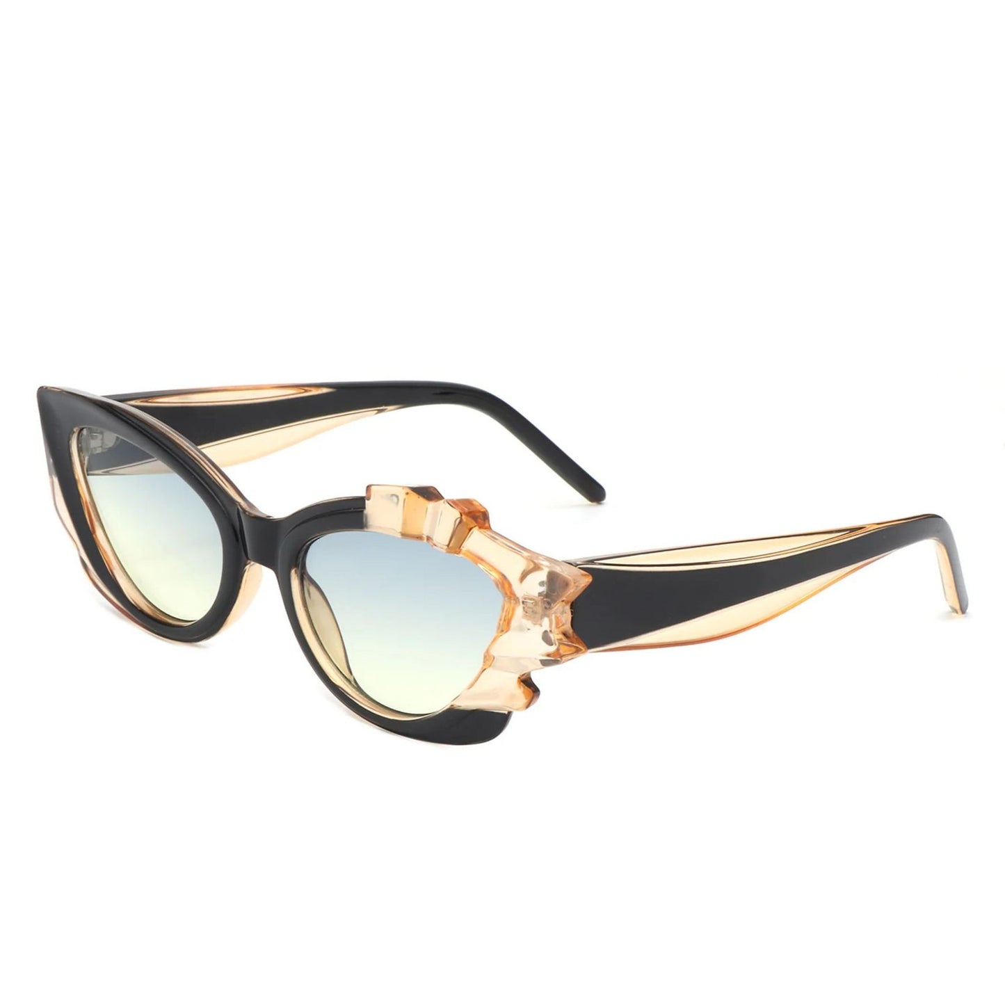 Sunglasses Multi Flame Irregular Cat Eye Women