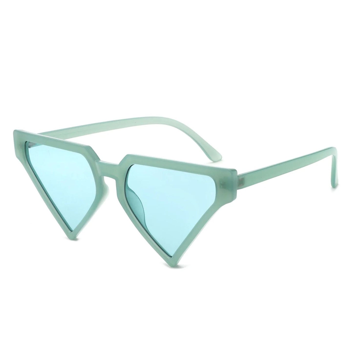 Sunglasses Sea Green Triangle Pointed for Women