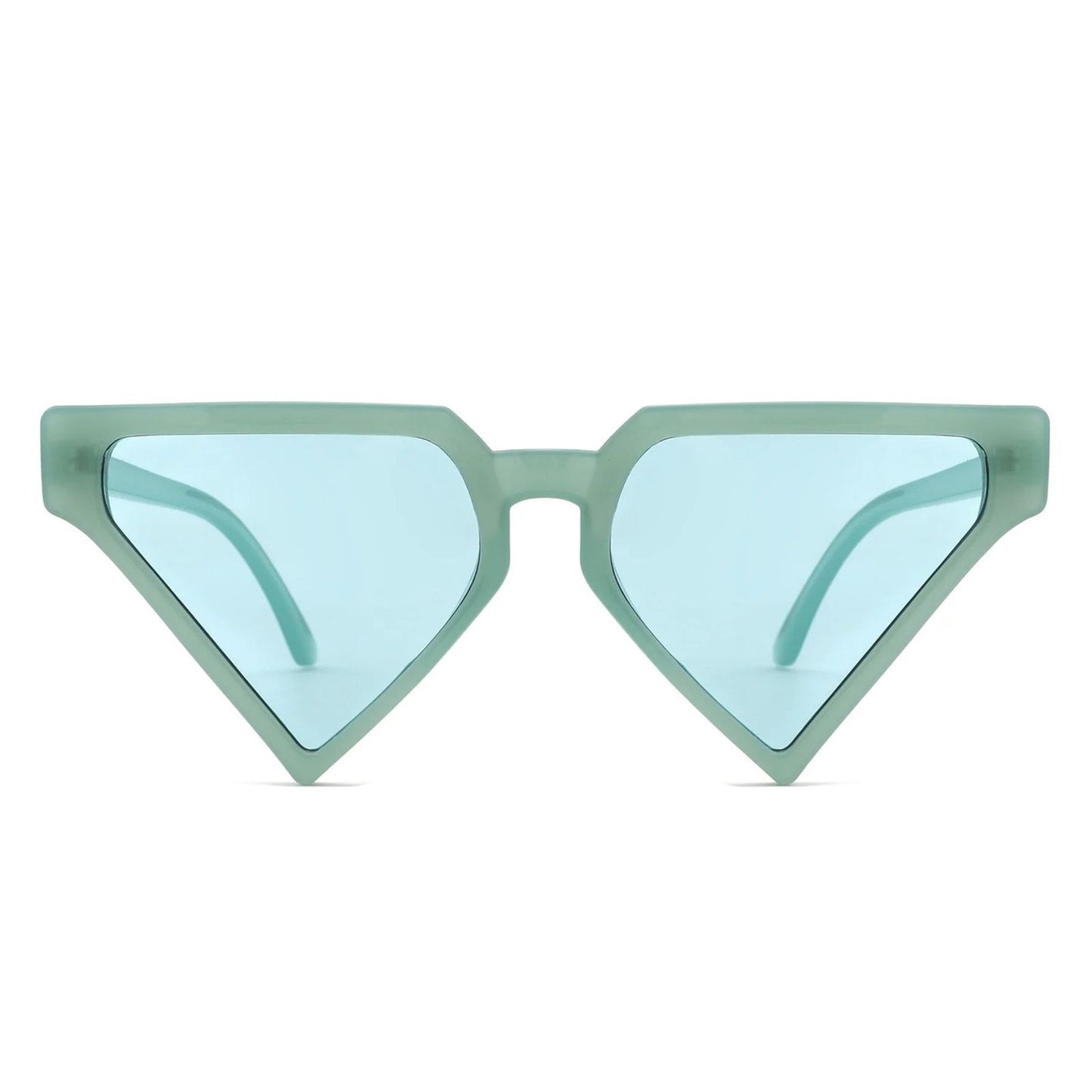 Sunglasses Sea Green Triangle Pointed for Women