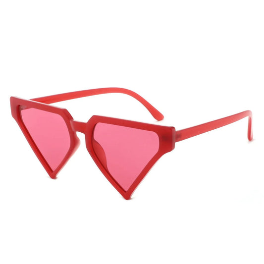 Sunglasses Red Triangle Pointed for Women