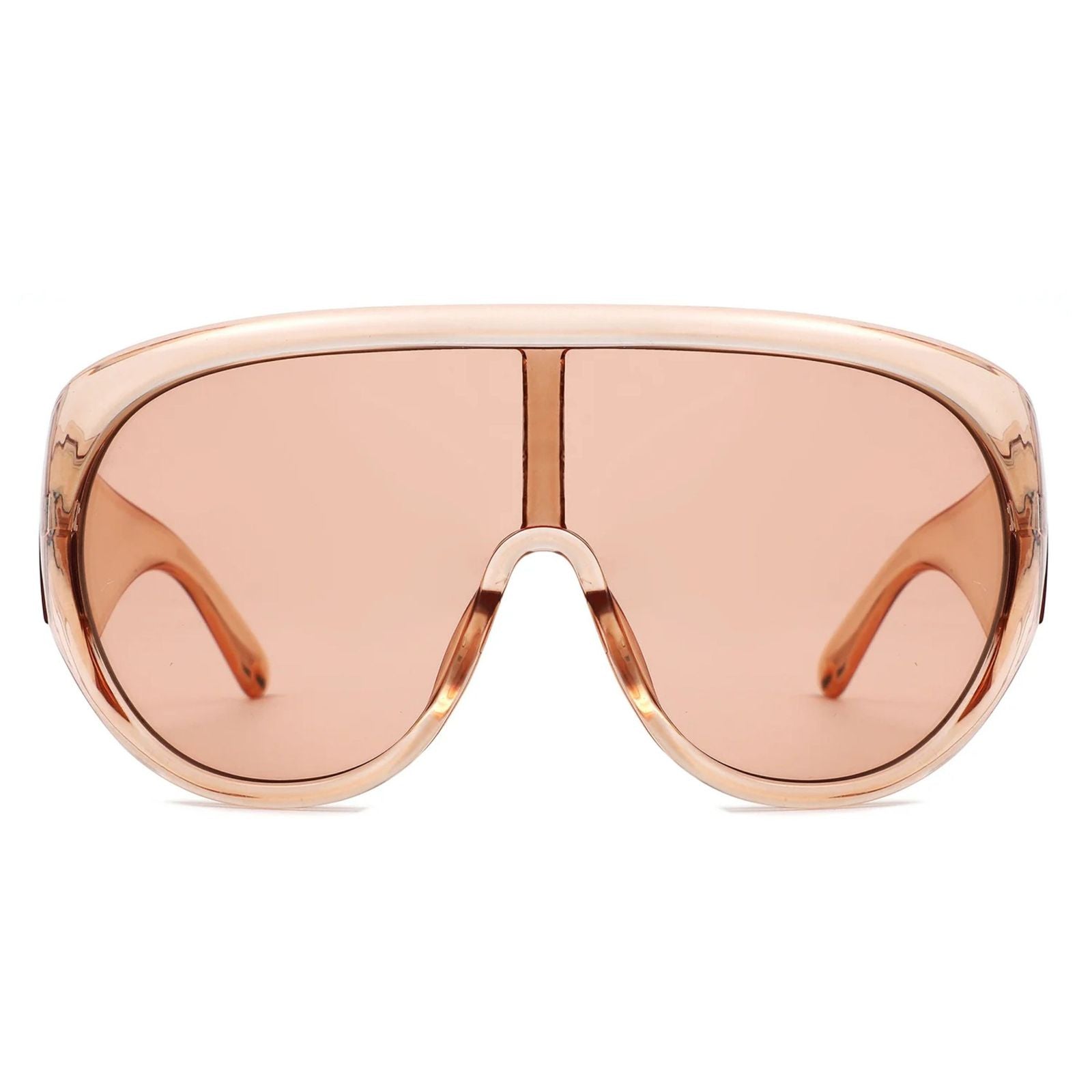 Sunglasses Pink Retro Rounded Visor for Women