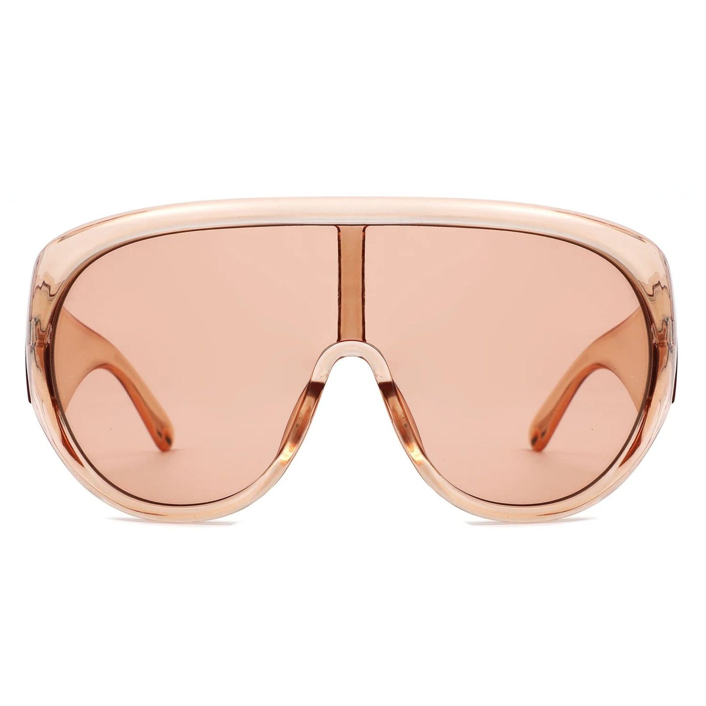 Sunglasses Pink Retro Rounded Visor for Women