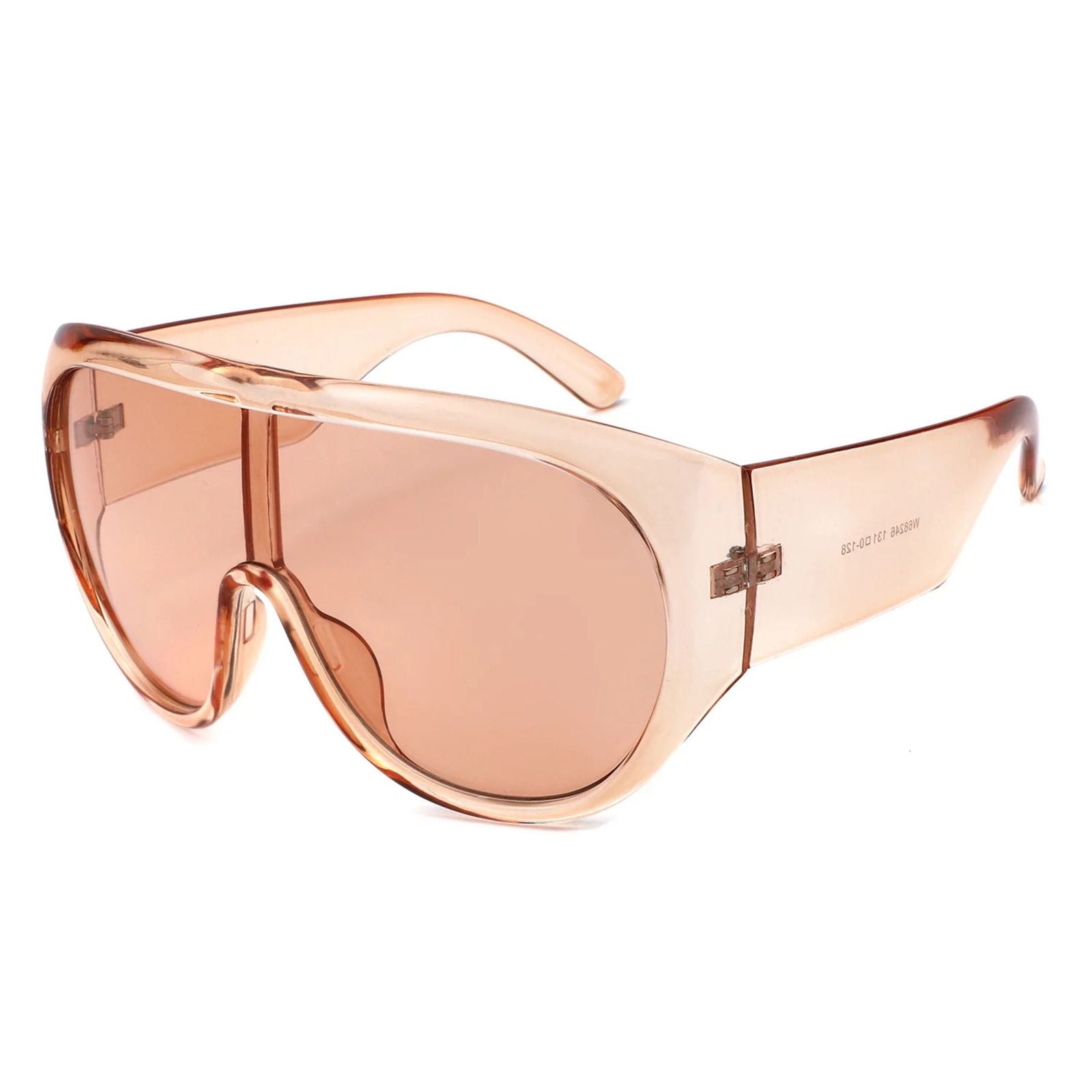 Sunglasses Pink Retro Rounded Visor for Women