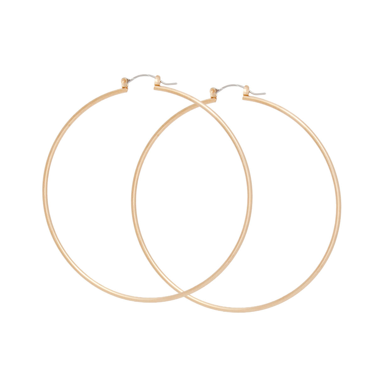 Hoop Classic 3 inch Thin Gold Earrings for Women
