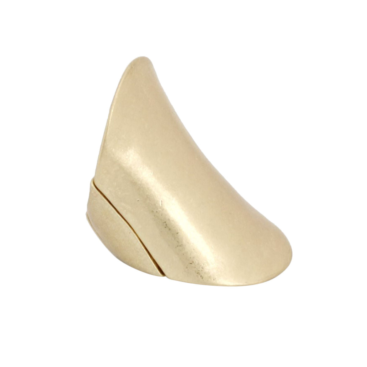 Elongated Knuckle Armor Matte Silver Stretch Ring