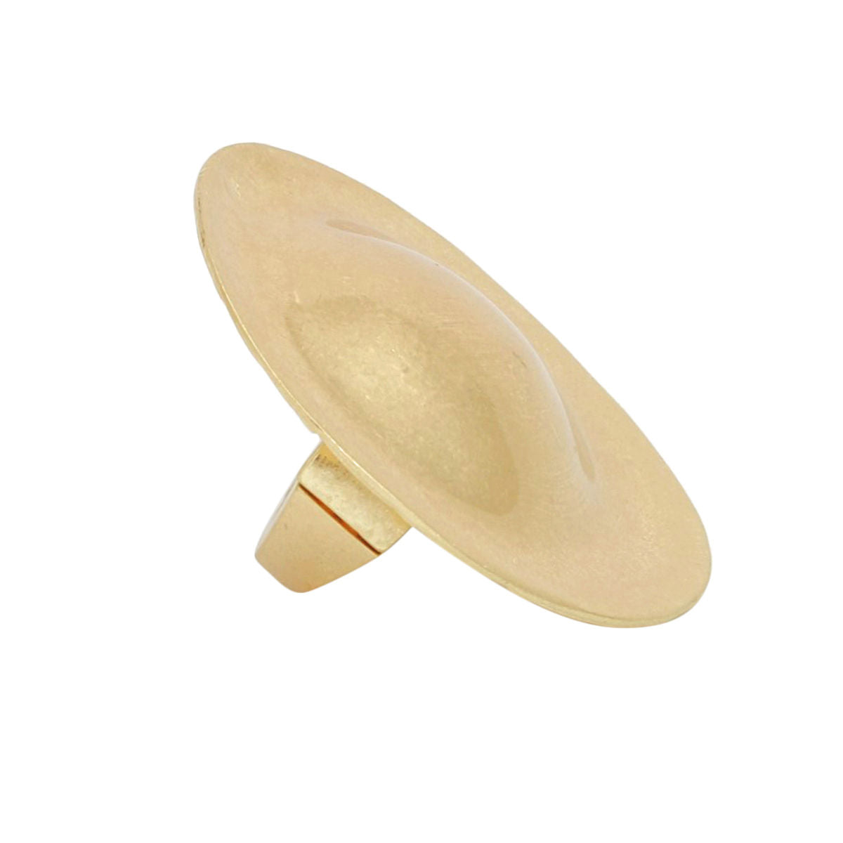 Ring XL Fierce Tribal Matte Gold Industrial Round