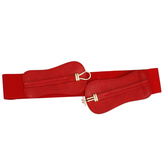 Belt ColorPop Red Cinch Toggle Stretch Belt