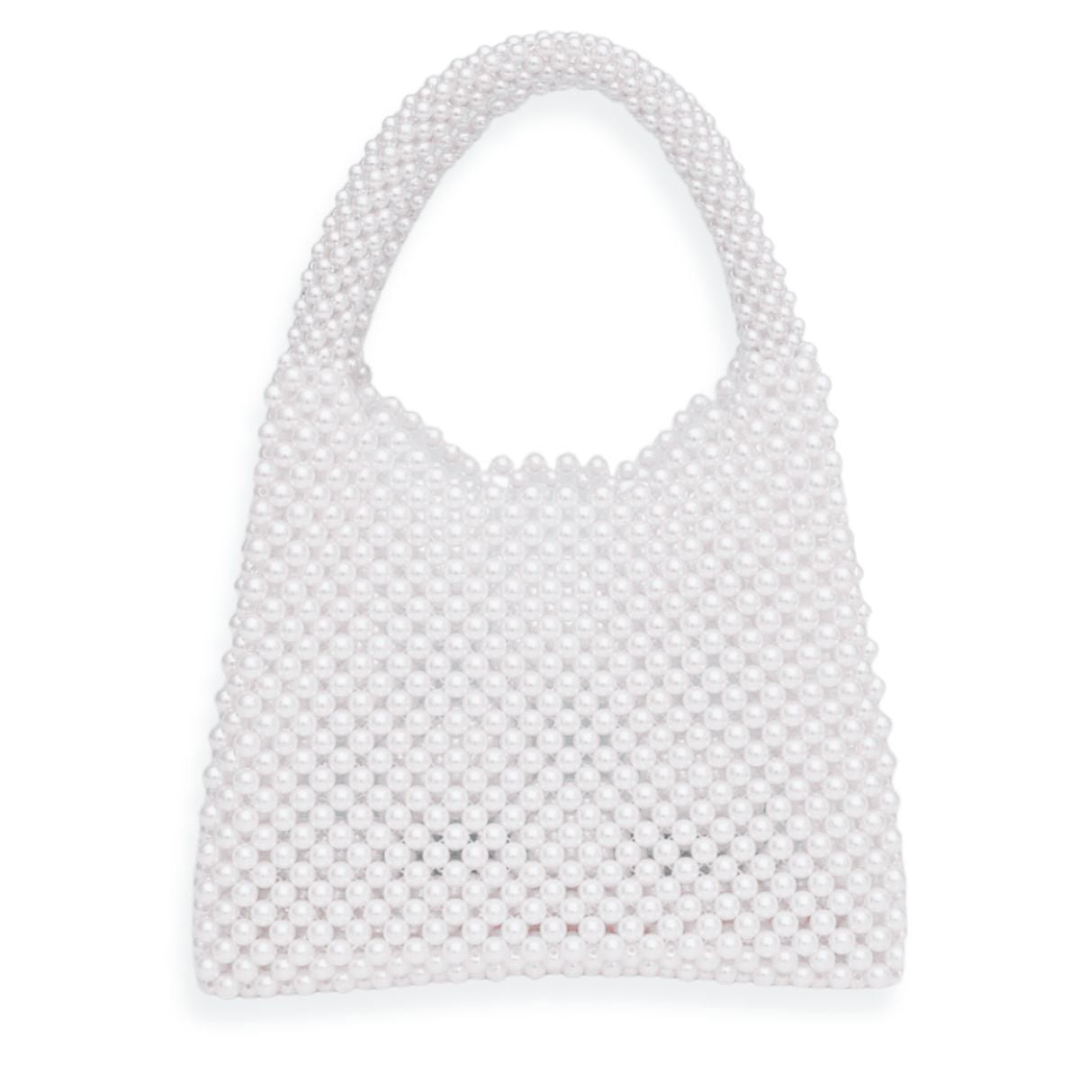 Top Handle Luxe Lady White Pearl Hollywood Handbag