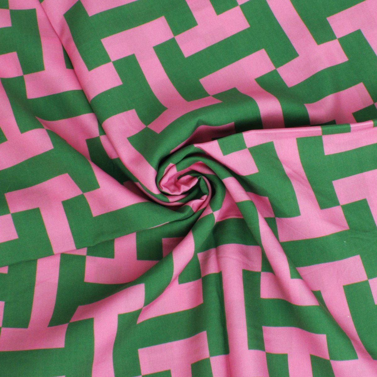AKA Sorority Pink Green Geometric Viscose Kimono