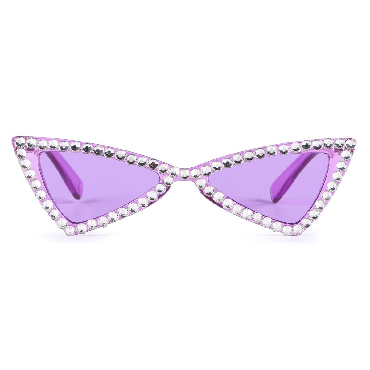 Sunglasses Purple Cat Eye Rhinestone Retro Eyewear