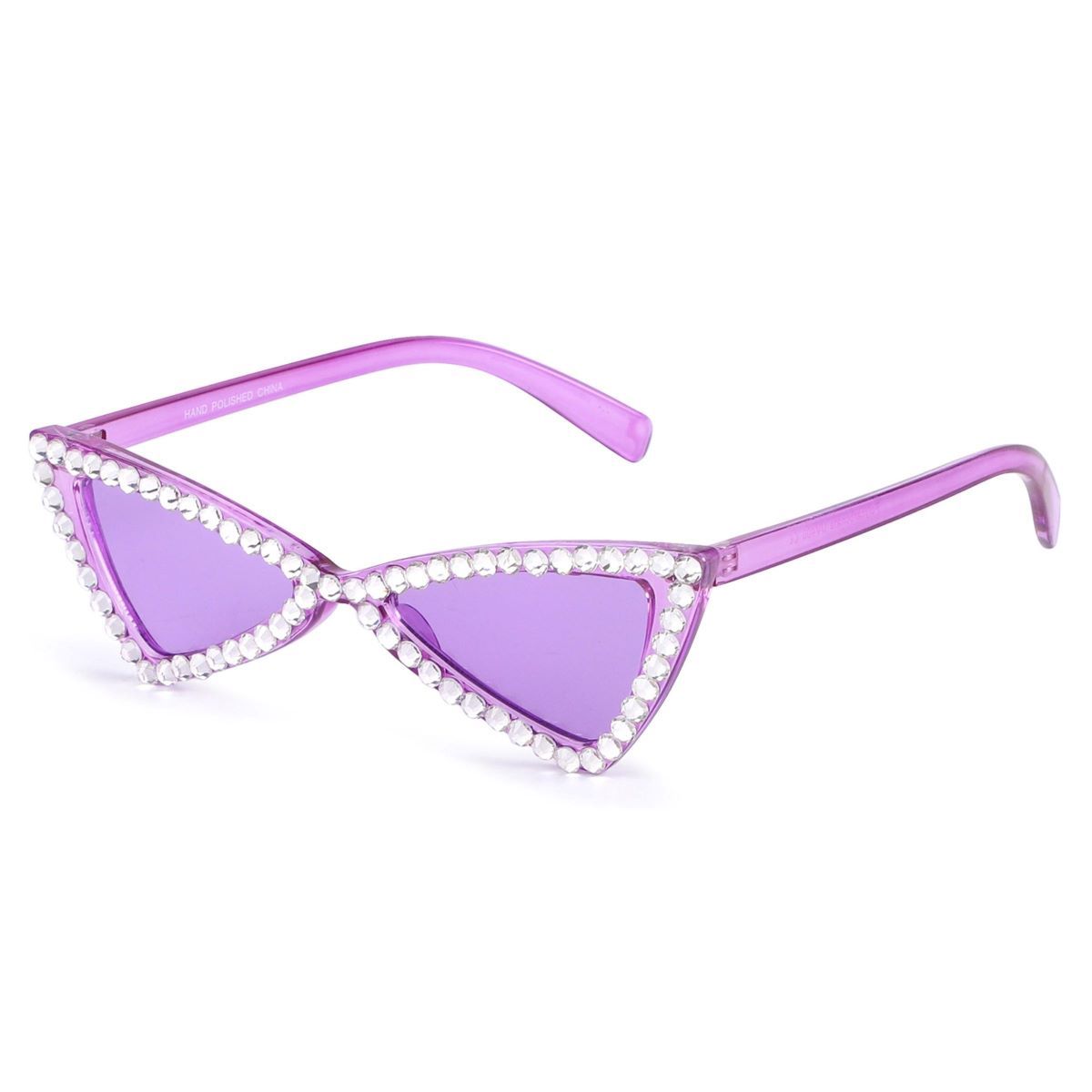 Sunglasses Purple Cat Eye Rhinestone Retro Eyewear