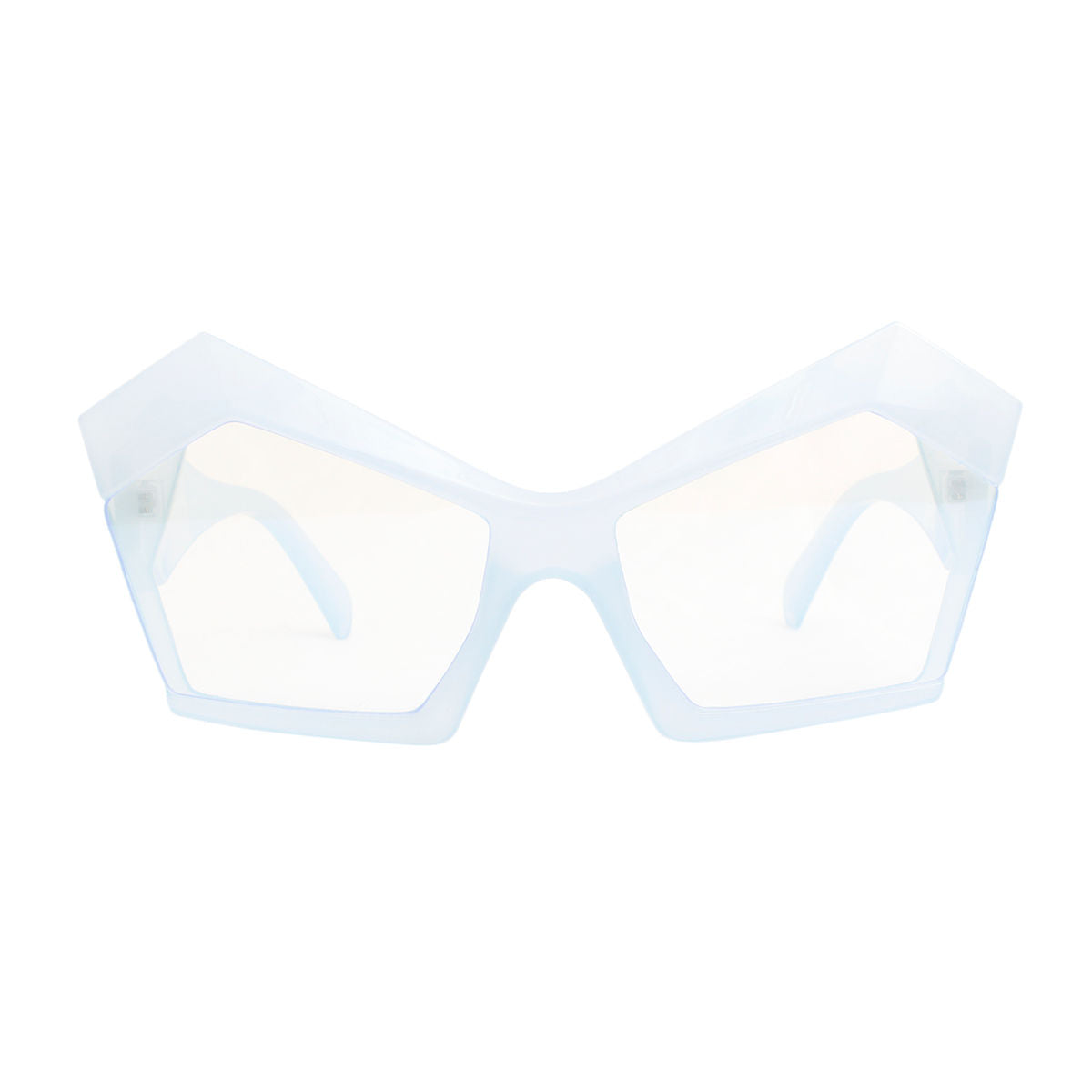 BLB Glasses Blue Dramatic Cat Eye Retro Eyewear