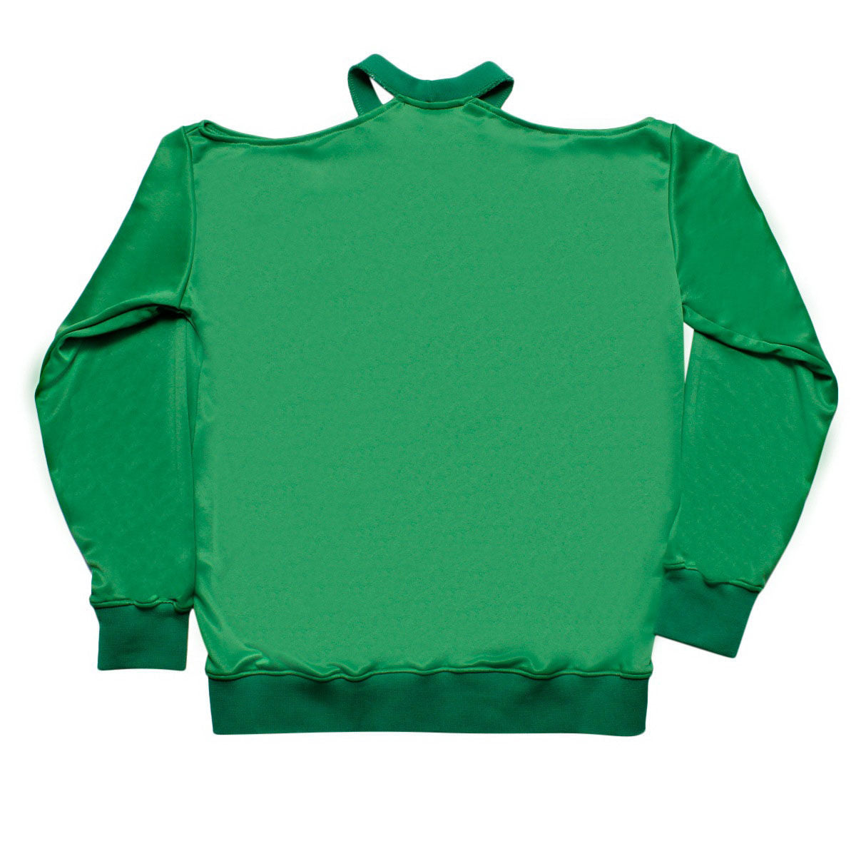AKA Greek Merch M Green Cold Shoulder Sweatshirt