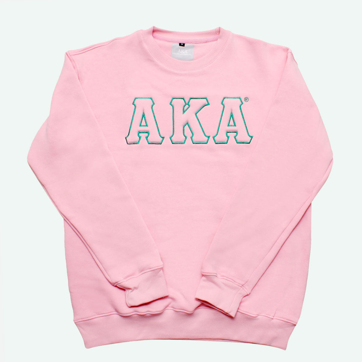 AKA Greek Gear XL Pink Embroidered Crew Sweatshirt