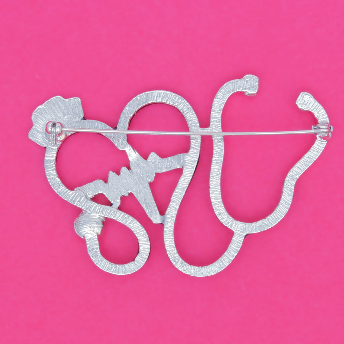 Brooch Black Nurse Medical Stethoscope Pin