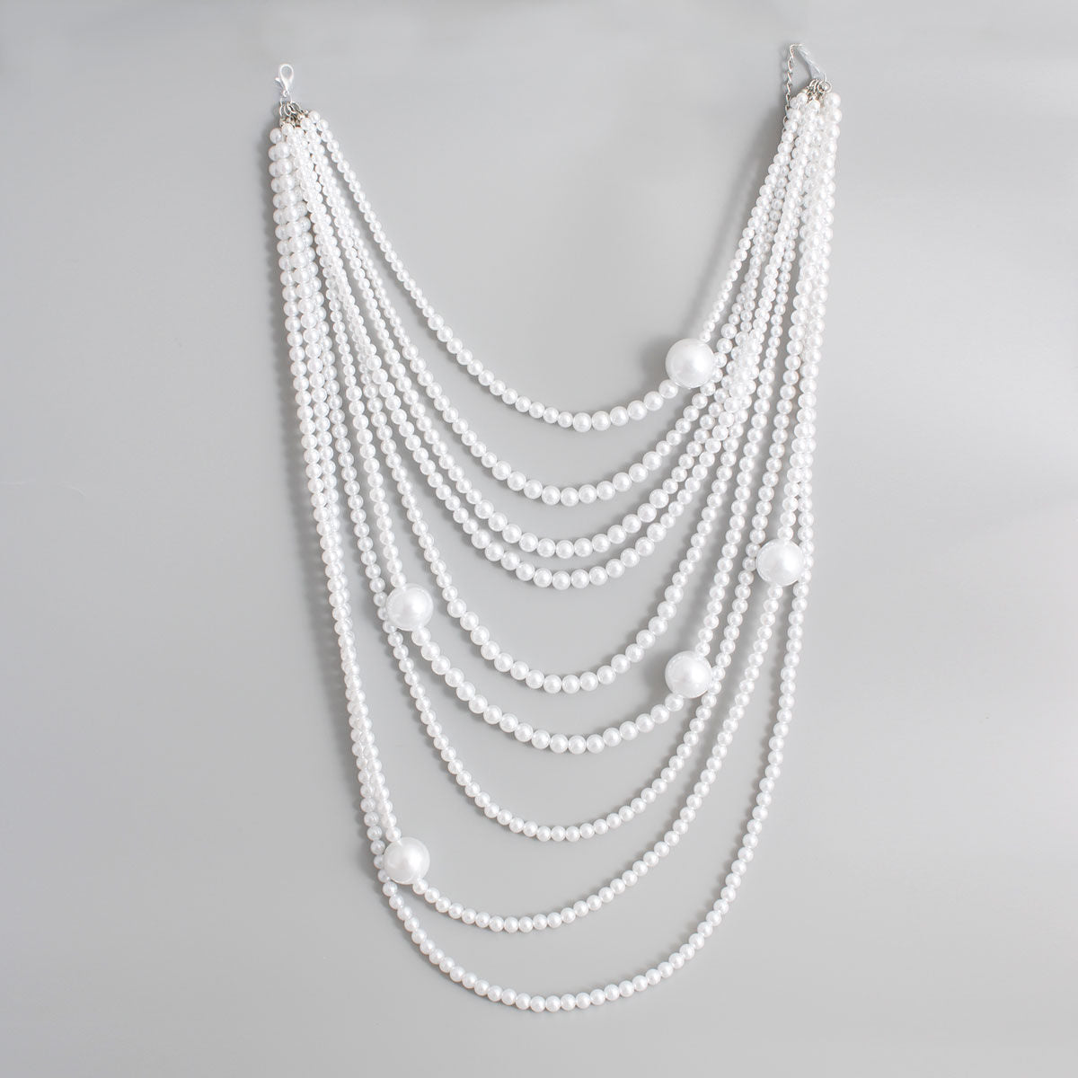 White Pearl 9 Strand Necklace