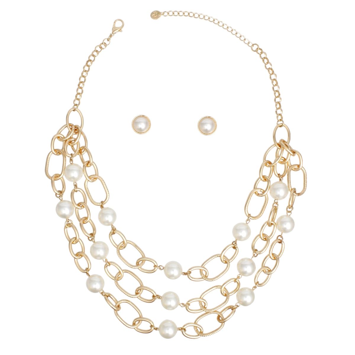 Chain Gold Parisian Chic Cream Pearl Necklace