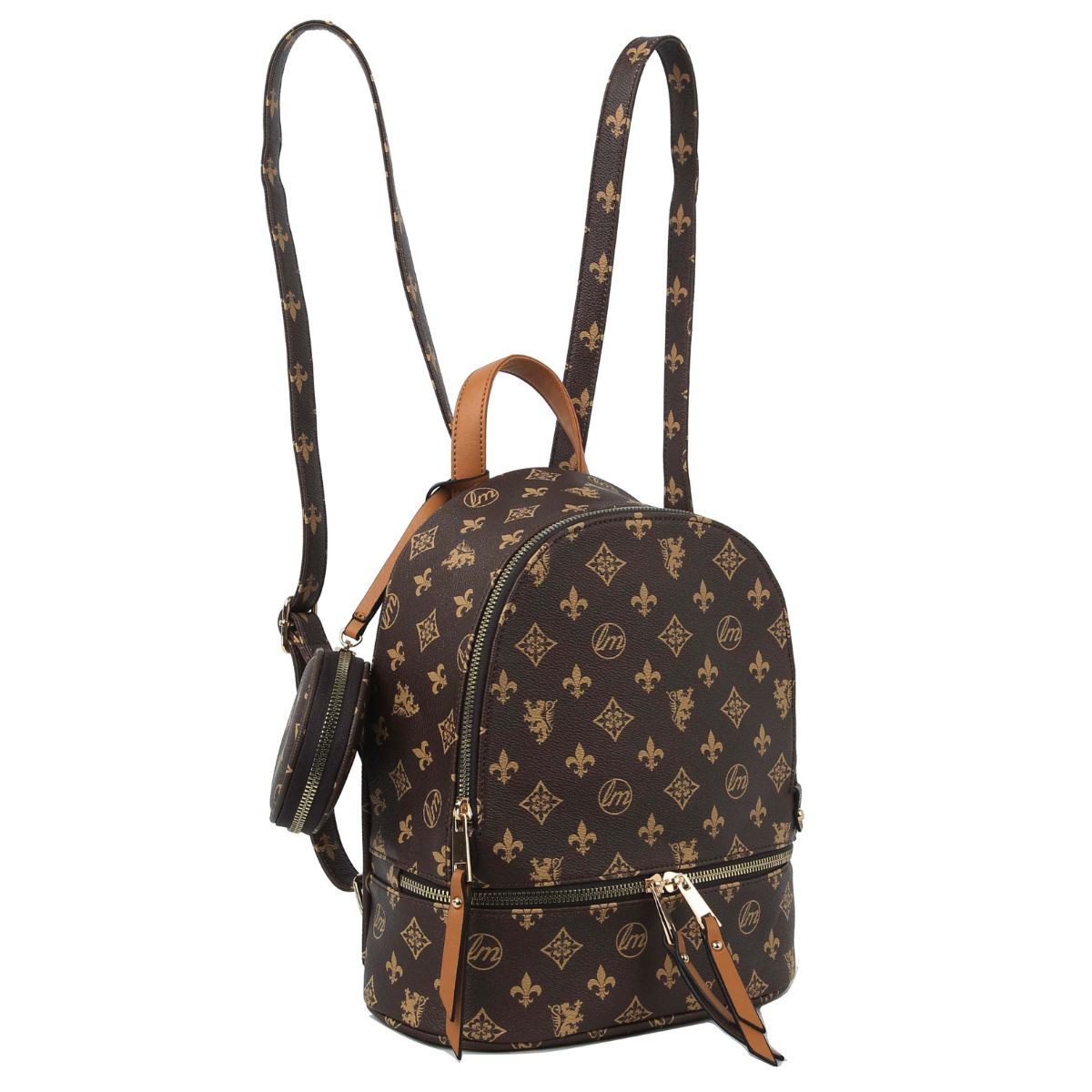 Brown Monogram Backpack Set